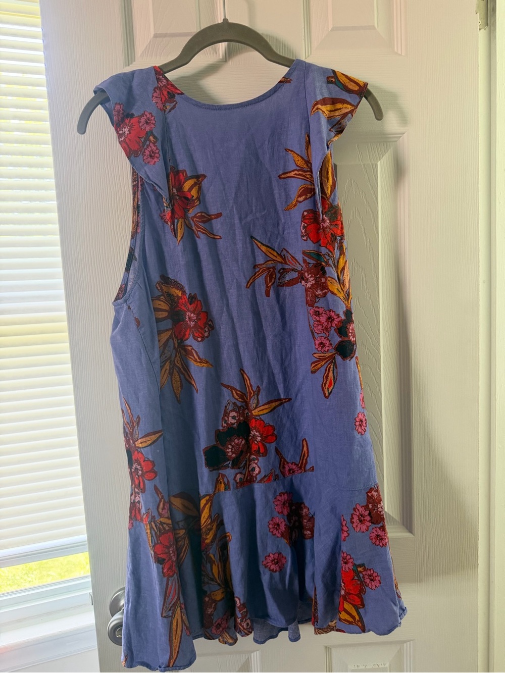 Free People Lavender Floral Tie-Back Dress